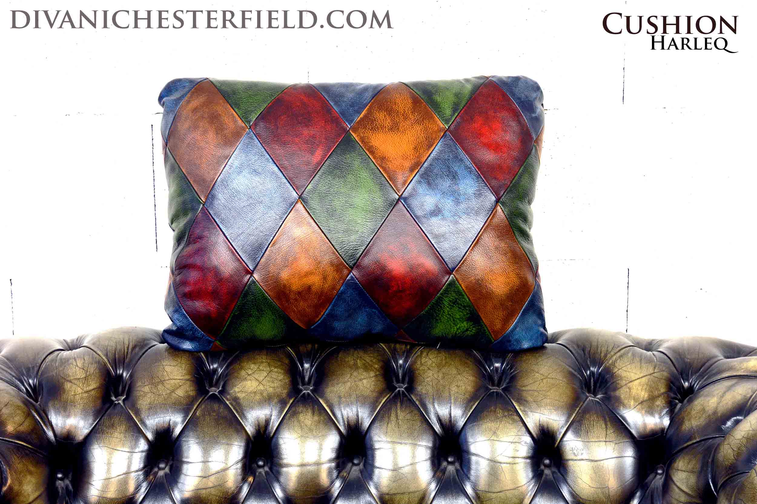 patchwork cushion leathers cuscini pelle colorata fatti a mano originali